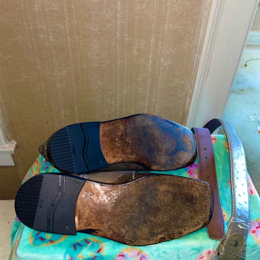 Mauri Hornback Ankle Boots with SZ 42 free belt - Picture 6 of 7